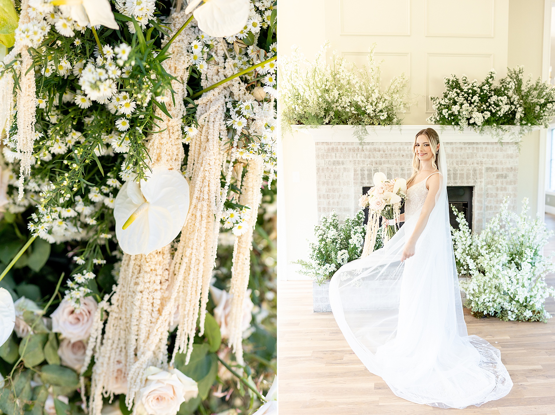 bridal portraits and wedding florals 