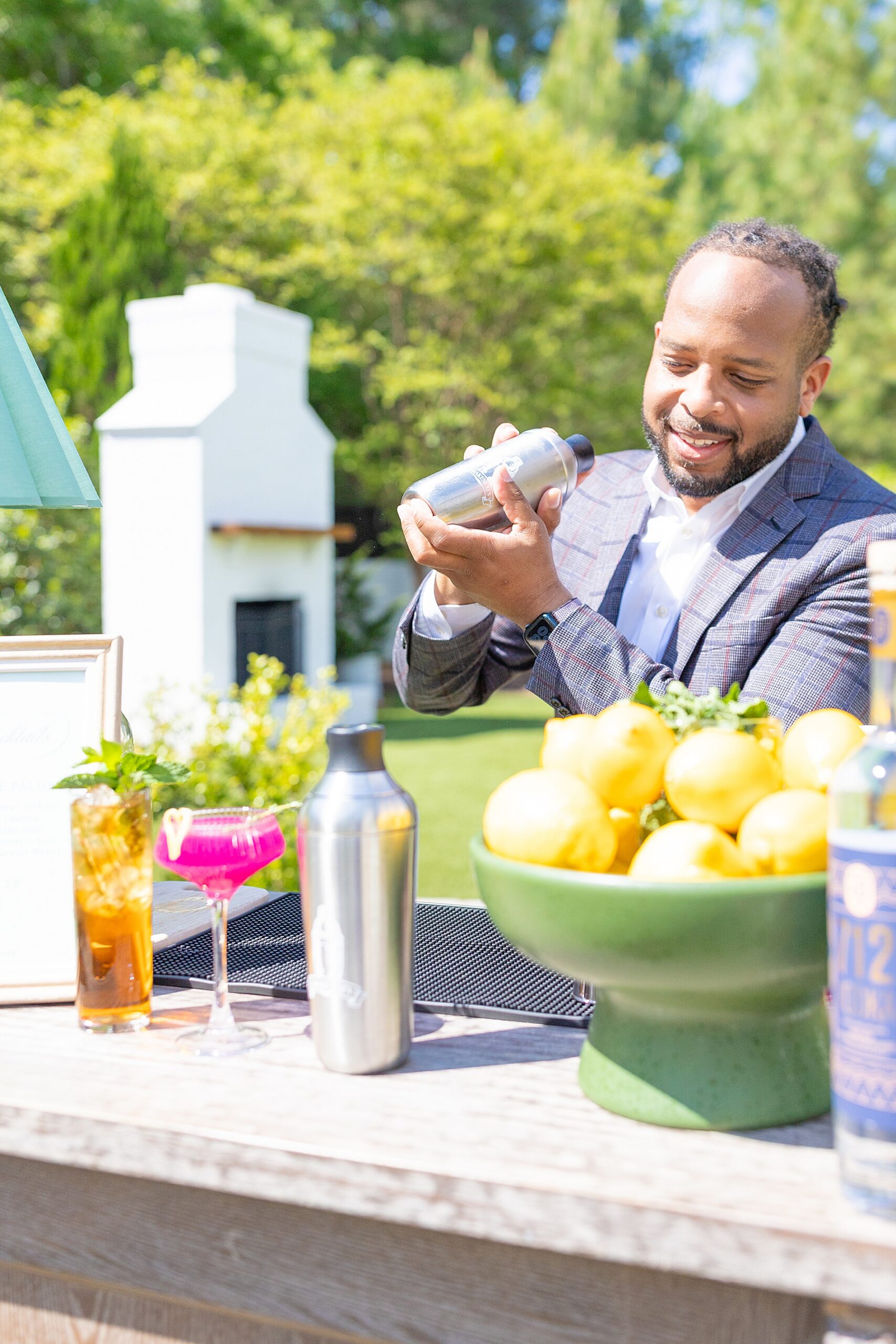 bartender mixing a drink