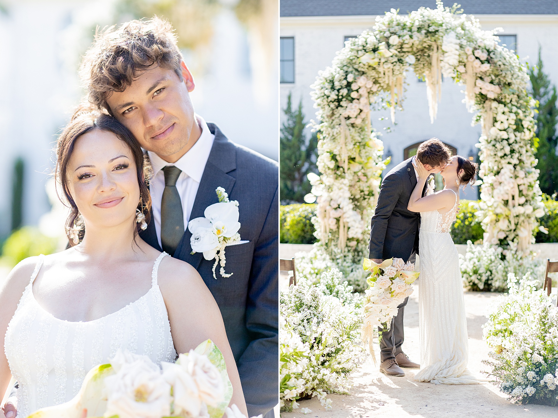 light and airy wedding portraits 