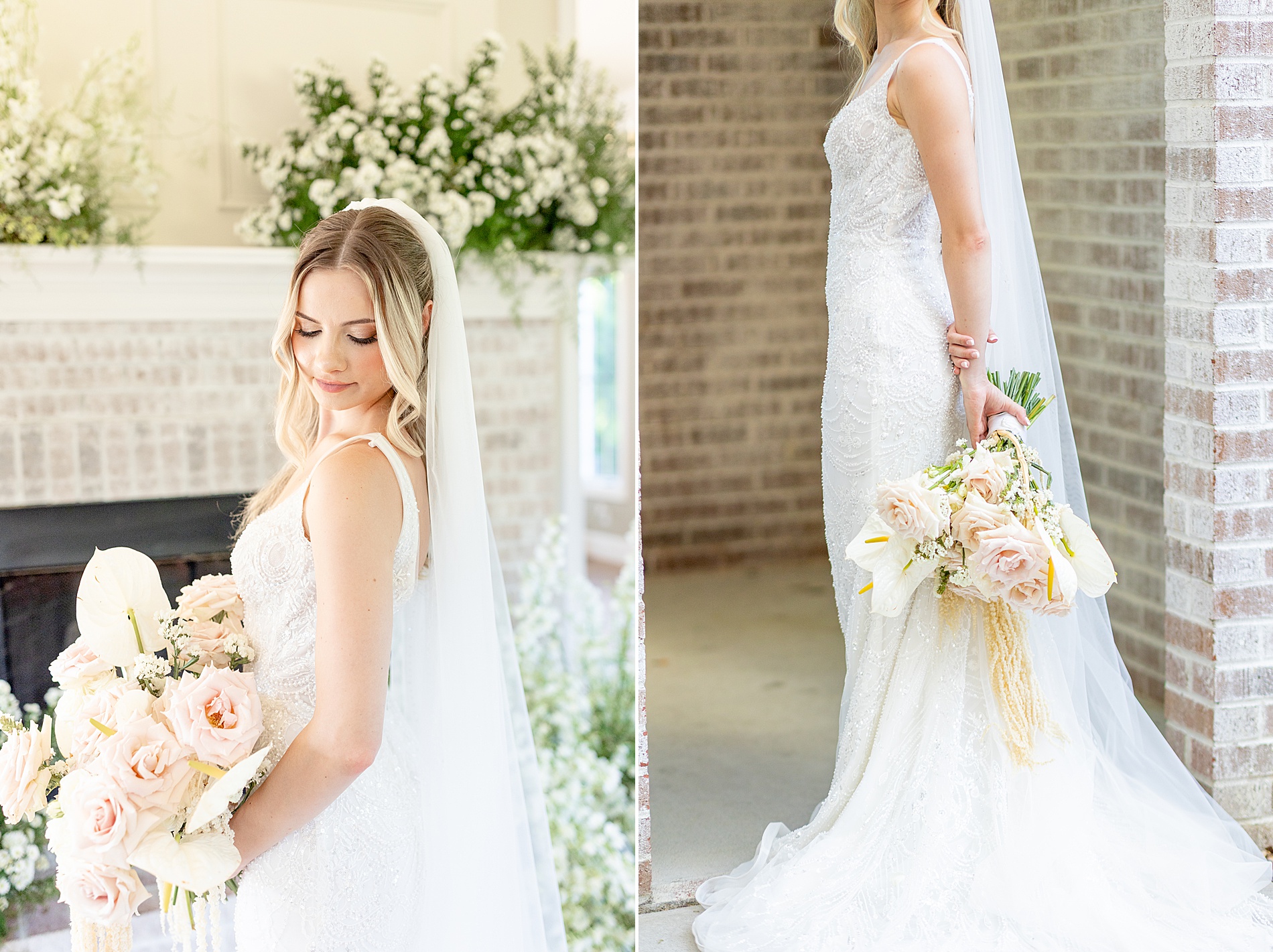 elegant bridal portraits from Raleigh NC wedding 