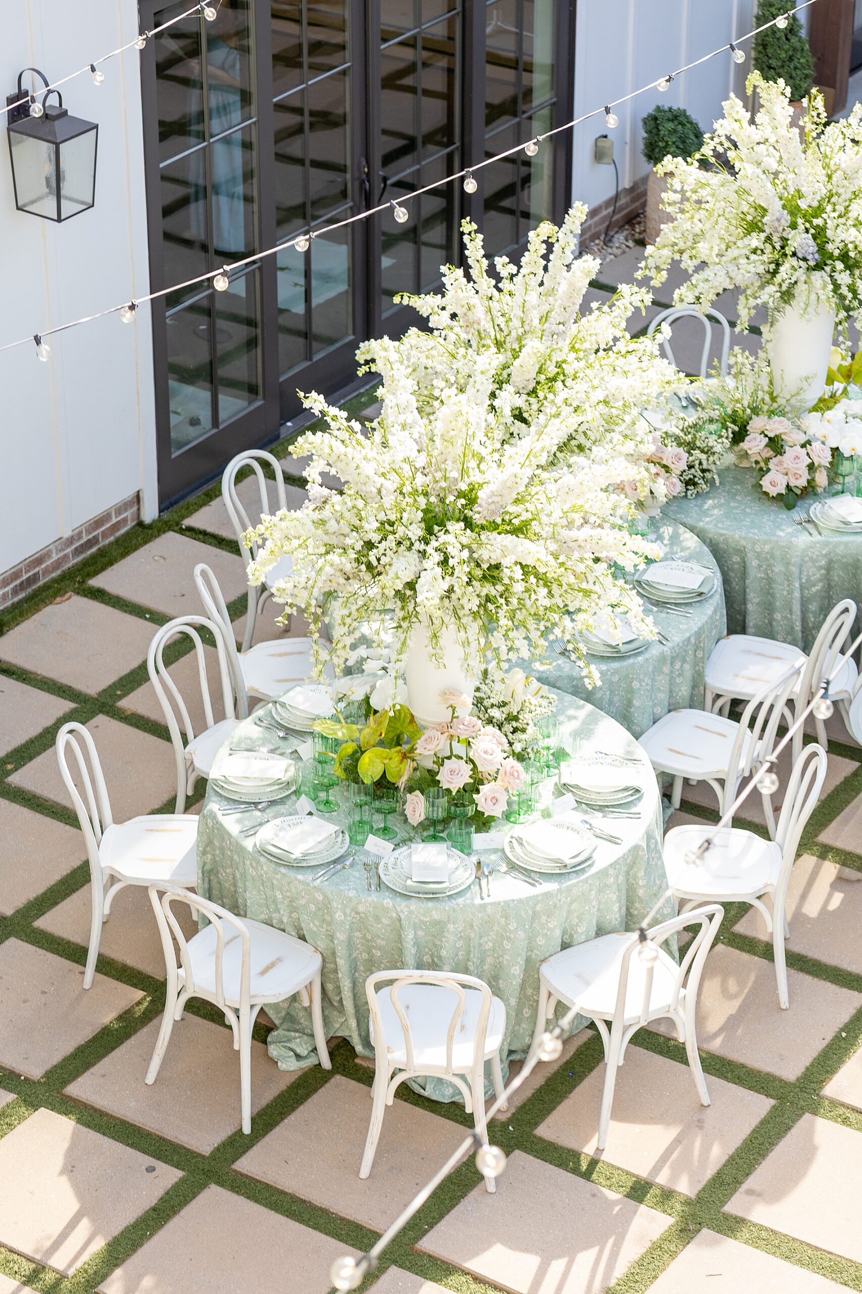 elevated wedding reception details 