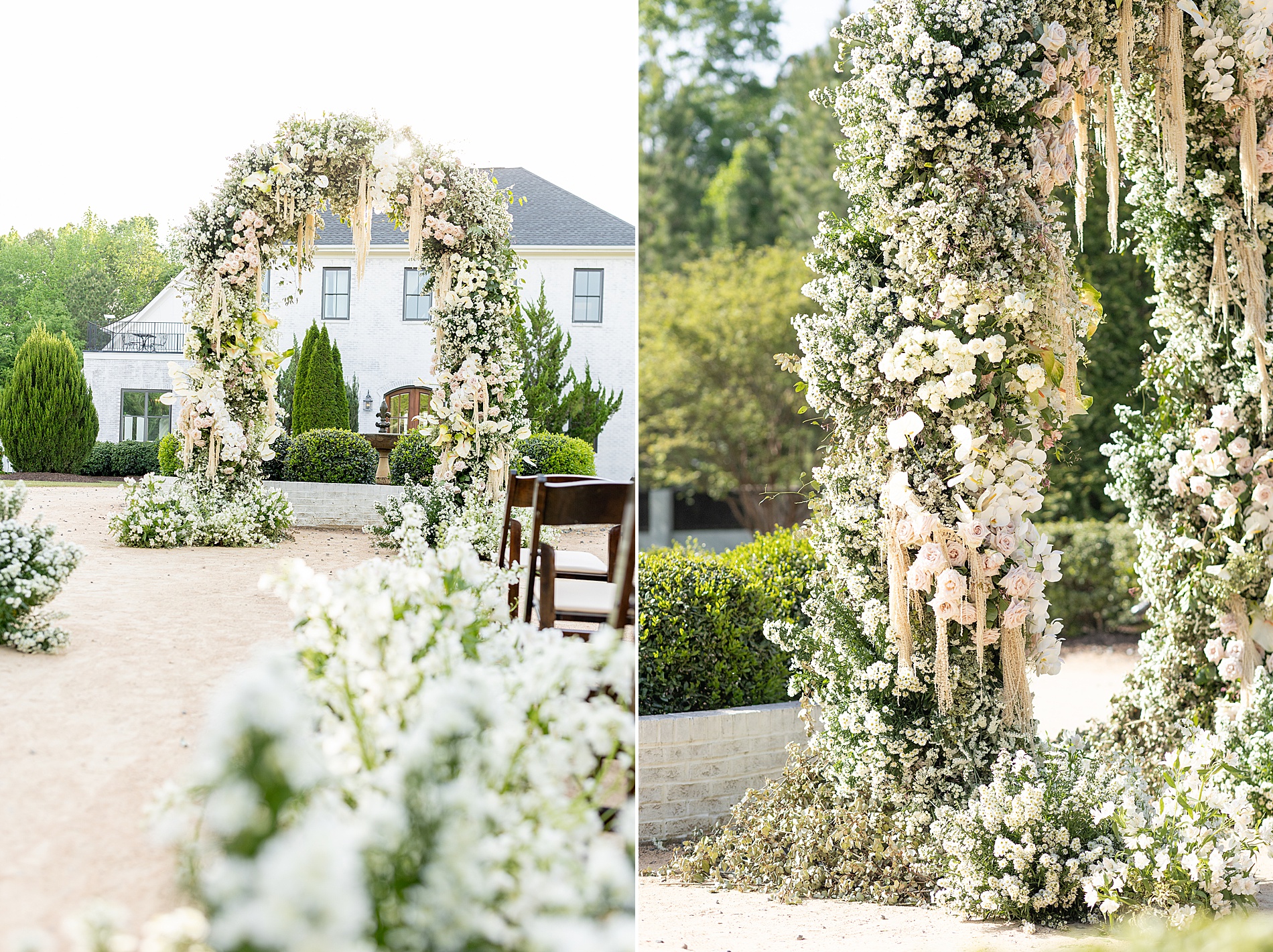 floral centered wedding ceremony at The Bradford 
