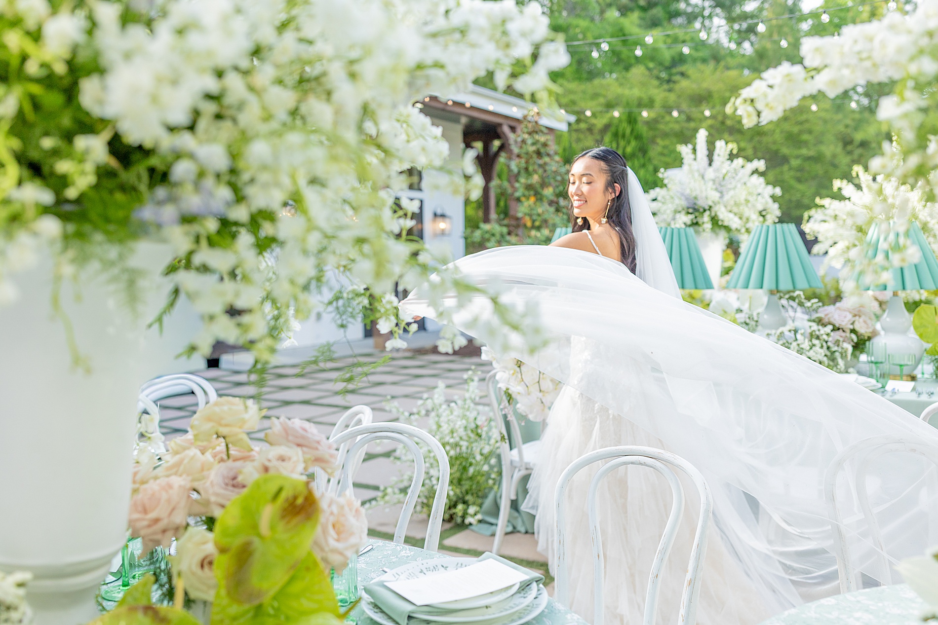 outdoor reception on pati